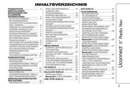 2014-2015 Fiat Ducato Uconnect 5.0 Radio Nav Manual | German