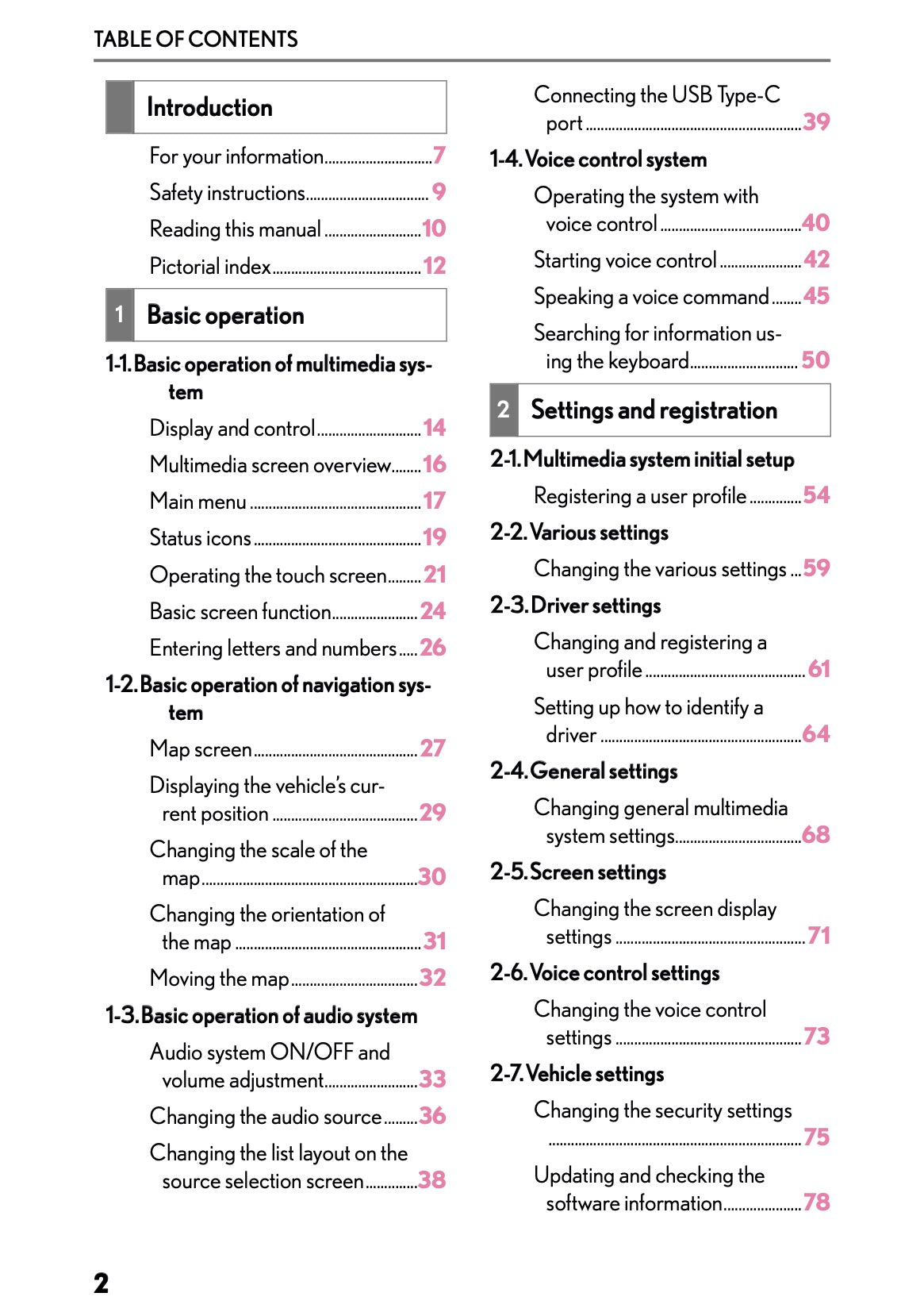 2025-2026 Lexus LBX Navigation Manual | English