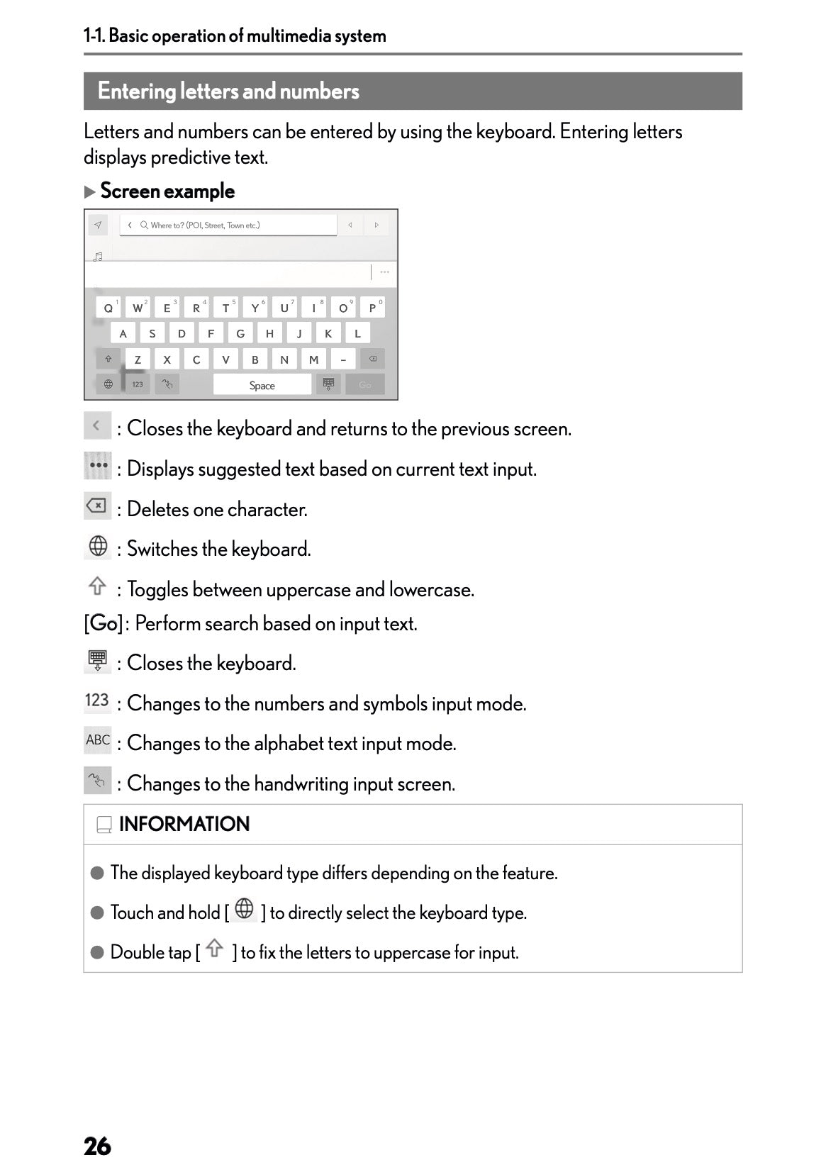 2025-2026 Lexus LBX Navigation Manual | English