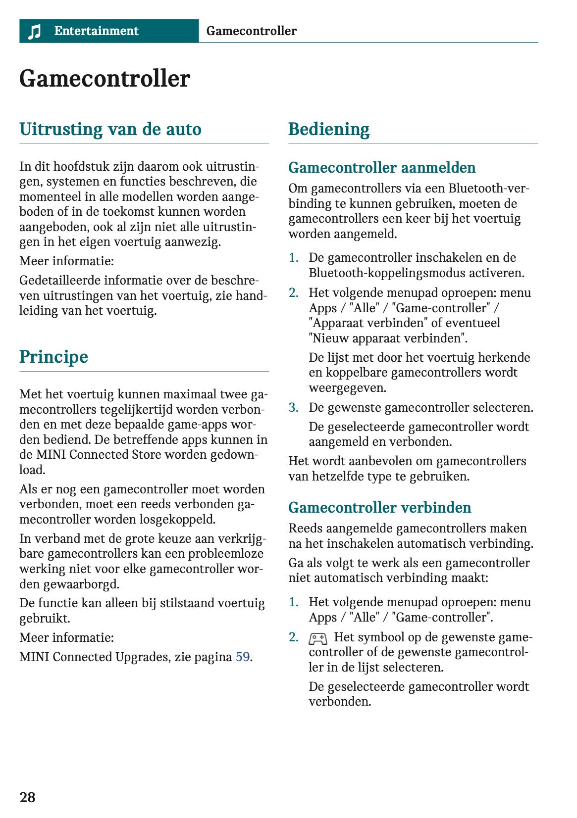 2025-2026 Mini Cooper Infotainment Manual | Dutch
