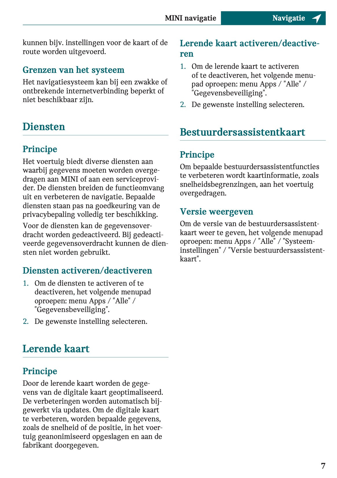 2025-2026 Mini Cooper Infotainment Manual | Dutch