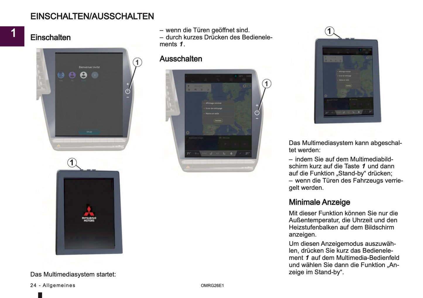 2026 Mitsubishi Smartphone Link Display Audio Anleitung | Deutsch