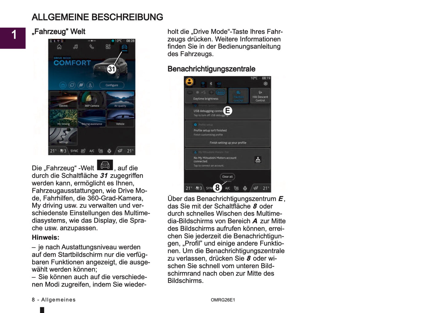 2026 Mitsubishi Smartphone Link Display Audio Anleitung | Deutsch