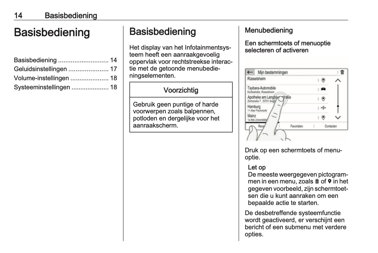 2018 Opel Crossland X Infotainment Manual | Dutch