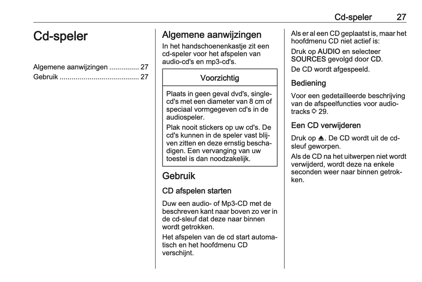 2018 Opel Crossland X Infotainment Manual | Dutch