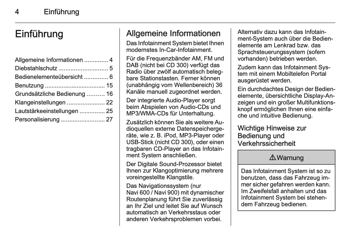 2012 Opel Zafira Tourer Infotainment Manual | German