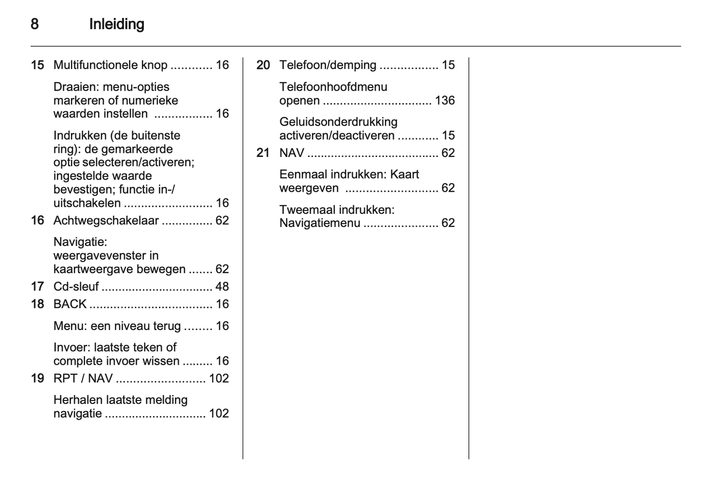 2013 Opel Zafira Tourer Infotainment Manual | Dutch