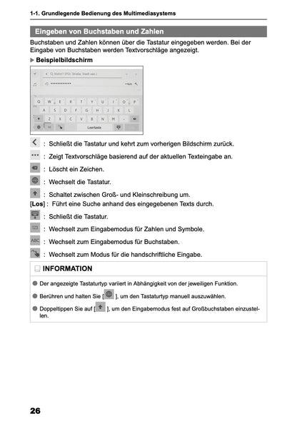 2025-2026 Toyota bZ4X Navigation Anleitung | Deutsch