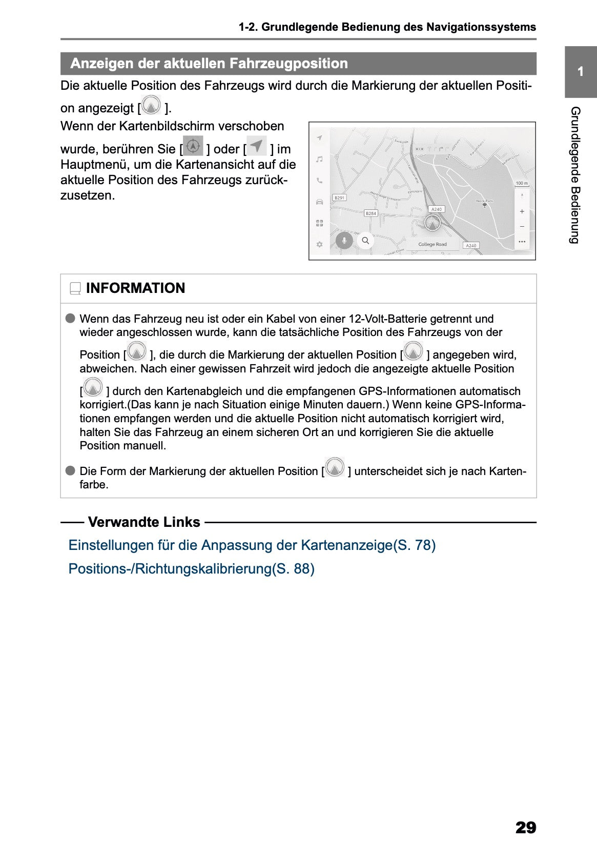 2025-2026 Toyota bZ4X Navigation Anleitung | Deutsch