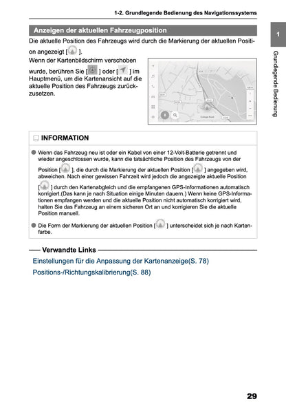 2025-2026 Toyota bZ4X Navigation Anleitung | Deutsch