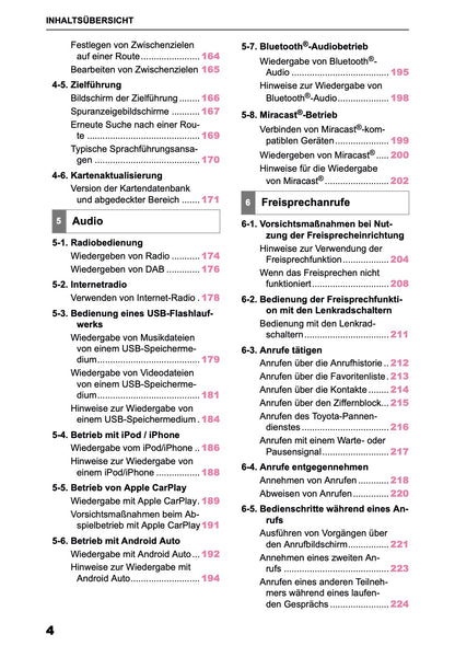 2025-2026 Toyota bZ4X Navigation Anleitung | Deutsch