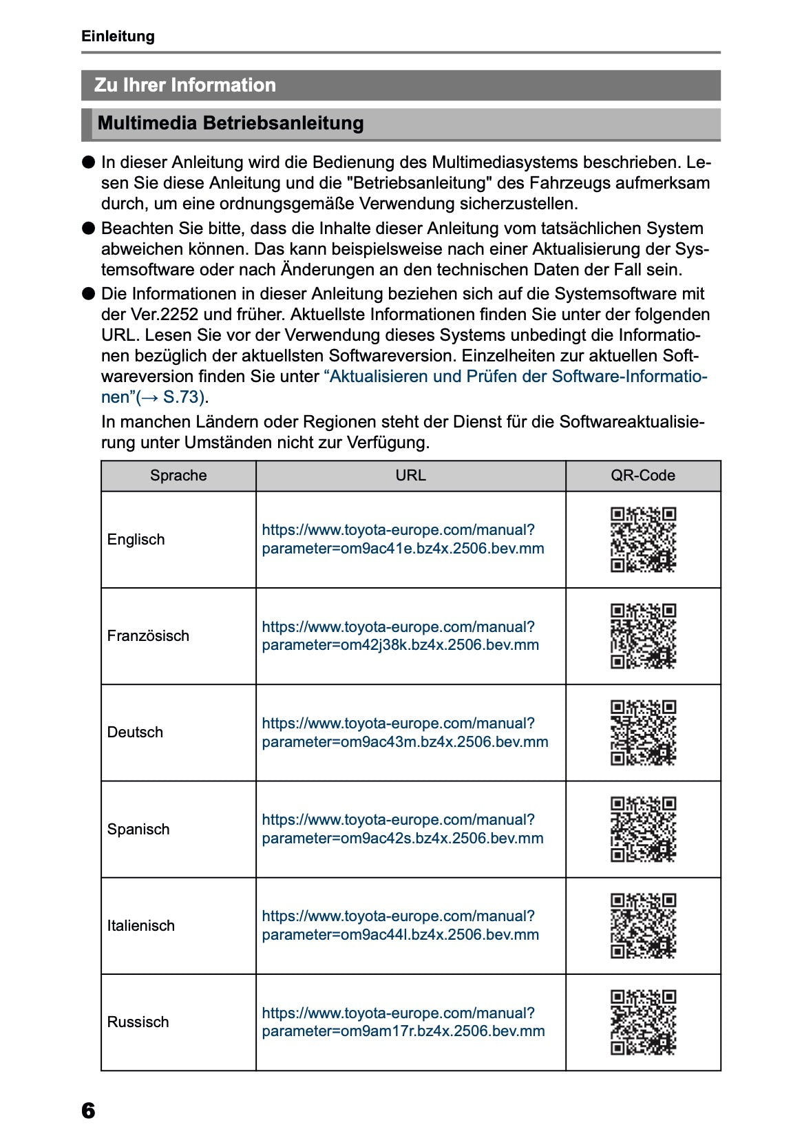 2025-2026 Toyota bZ4X Navigation Anleitung | Deutsch