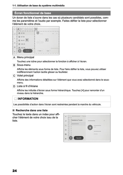 2025-2026 Toyota bZ4X Navigation Manual | French