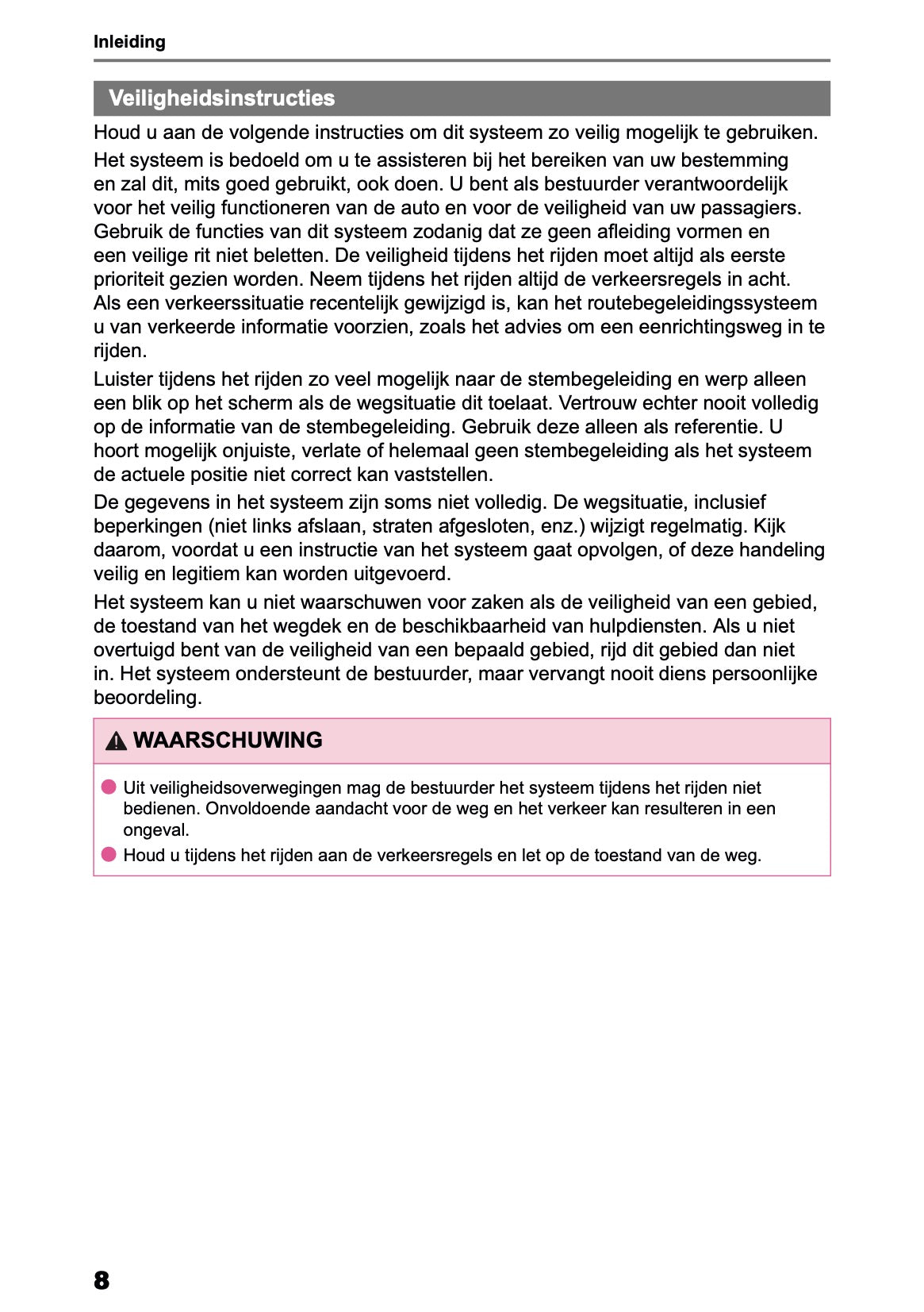 2025-2026 Toyota bZ4X Navigation Manual | Dutch