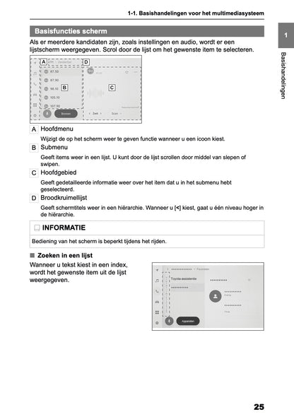 2025-2026 Toyota C-HR HEV/PHEV Navigation Manual | Dutch