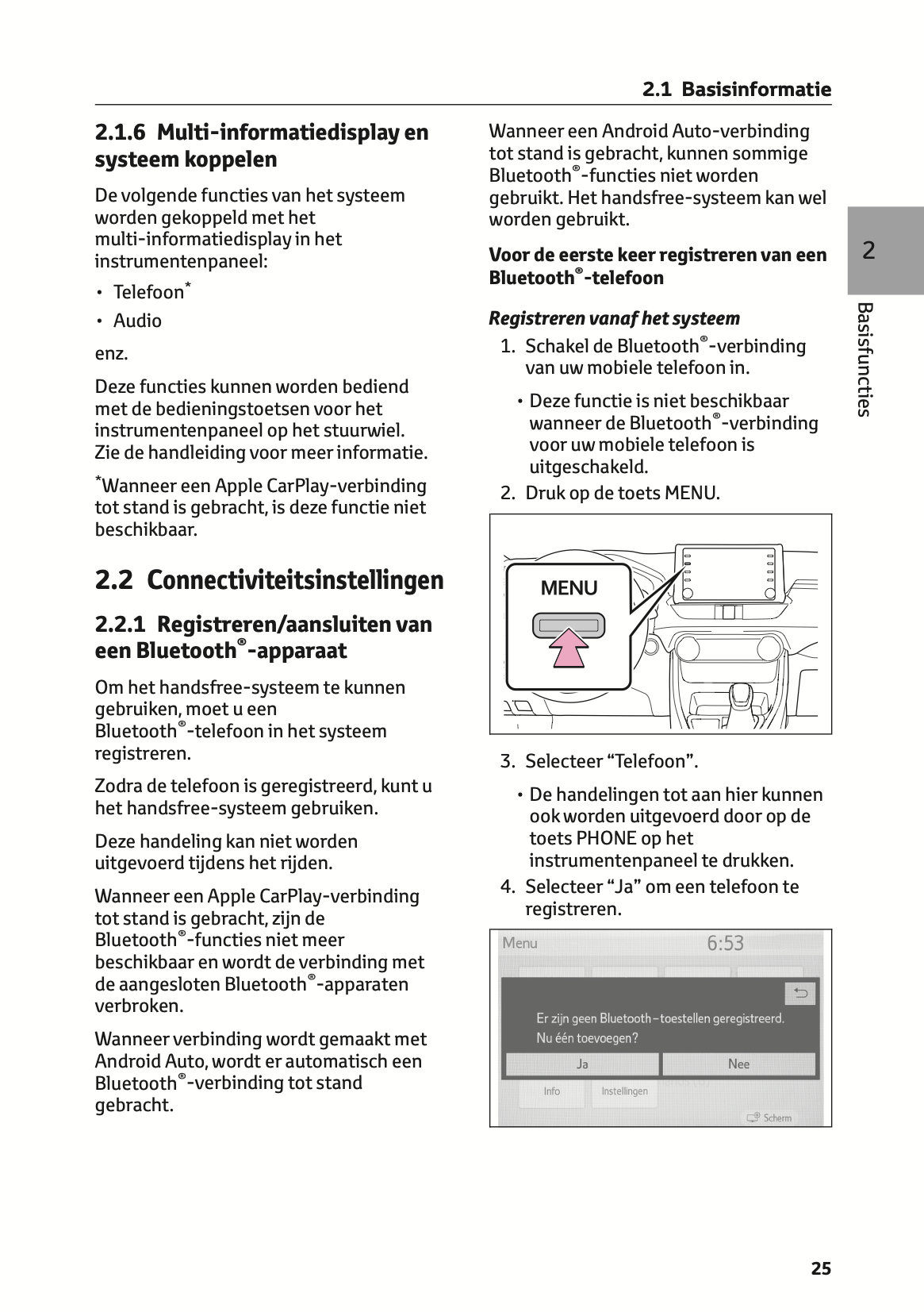 2021-2022 Toyota RAV4/RAV4 Hybrid Infotainment Manual | Dutch