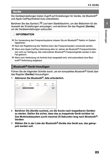 2025 Toyota Yaris Cross Hybrid Multimedia Anleitung | Deutsch
