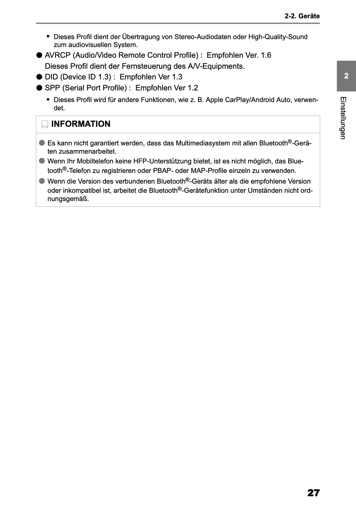 2026 Toyota Yaris Hybrid Multimedia Manual | German