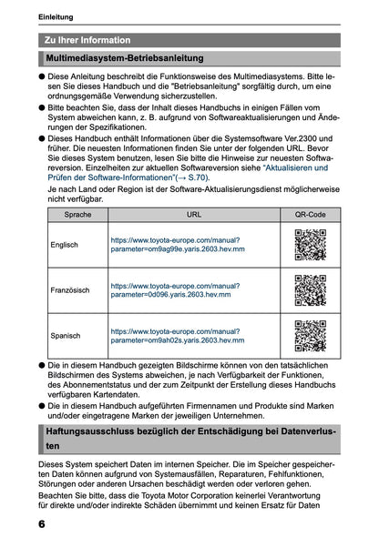 2026 Toyota Yaris Hybrid Navigation Manual | German
