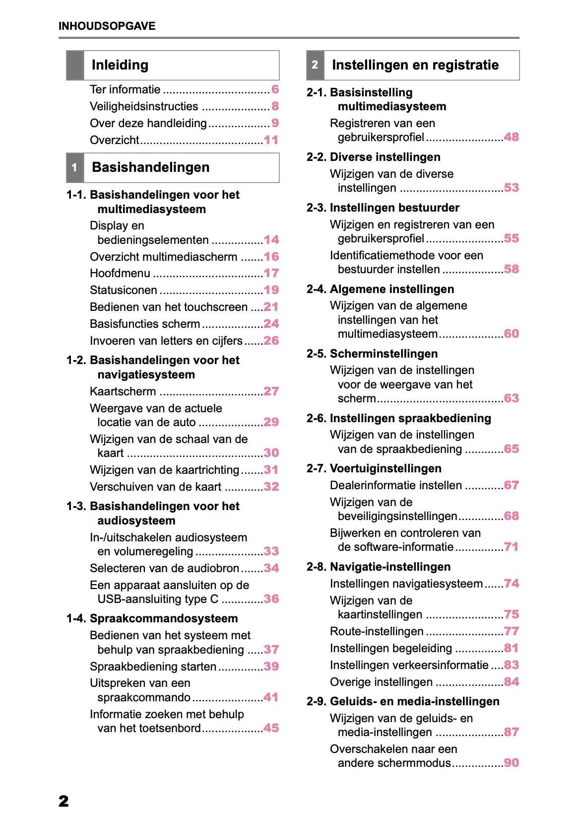 2025-2026 Toyota Yaris Hybrid Navigation Manual | Dutch