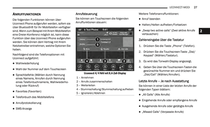 2020-2021 Uconnect Radio 4C/4C Nav Display 8.4" Infotainment Manual | German