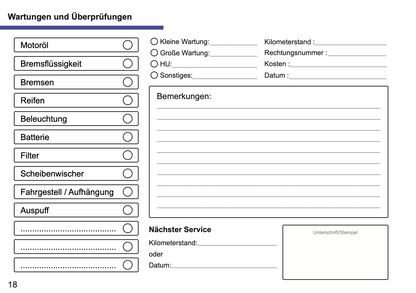 Serviceheft Audi | Deutsch