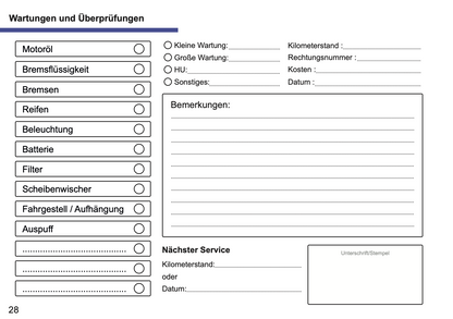 Serviceheft Audi | Deutsch