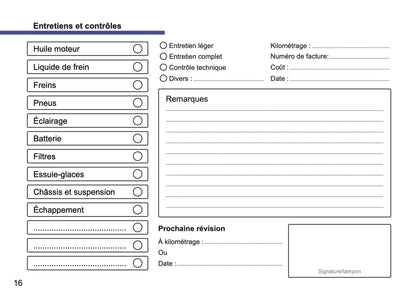 Audi Maintenance Book | French