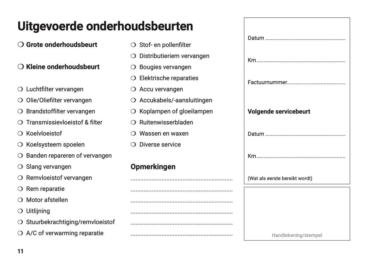 Cupra Maintenance Book | Dutch