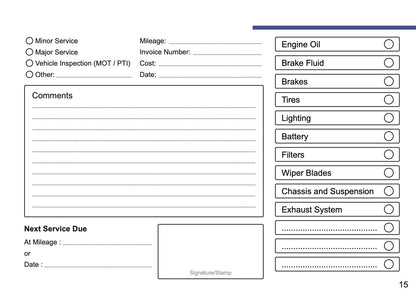 Dacia Maintenance Book | English