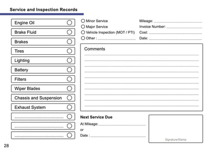 Dacia Maintenance Book | English