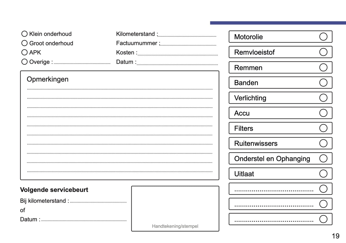 DS Automobiles Maintenance Book | Dutch