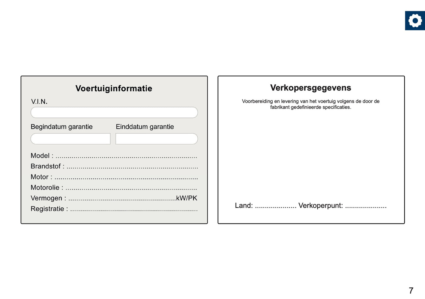 Ford Maintenance Book | Dutch