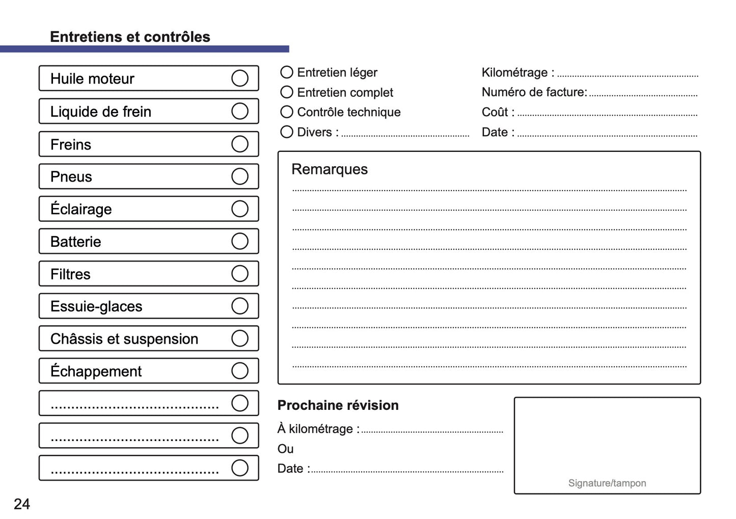 Hyundai Maintenance Book | French
