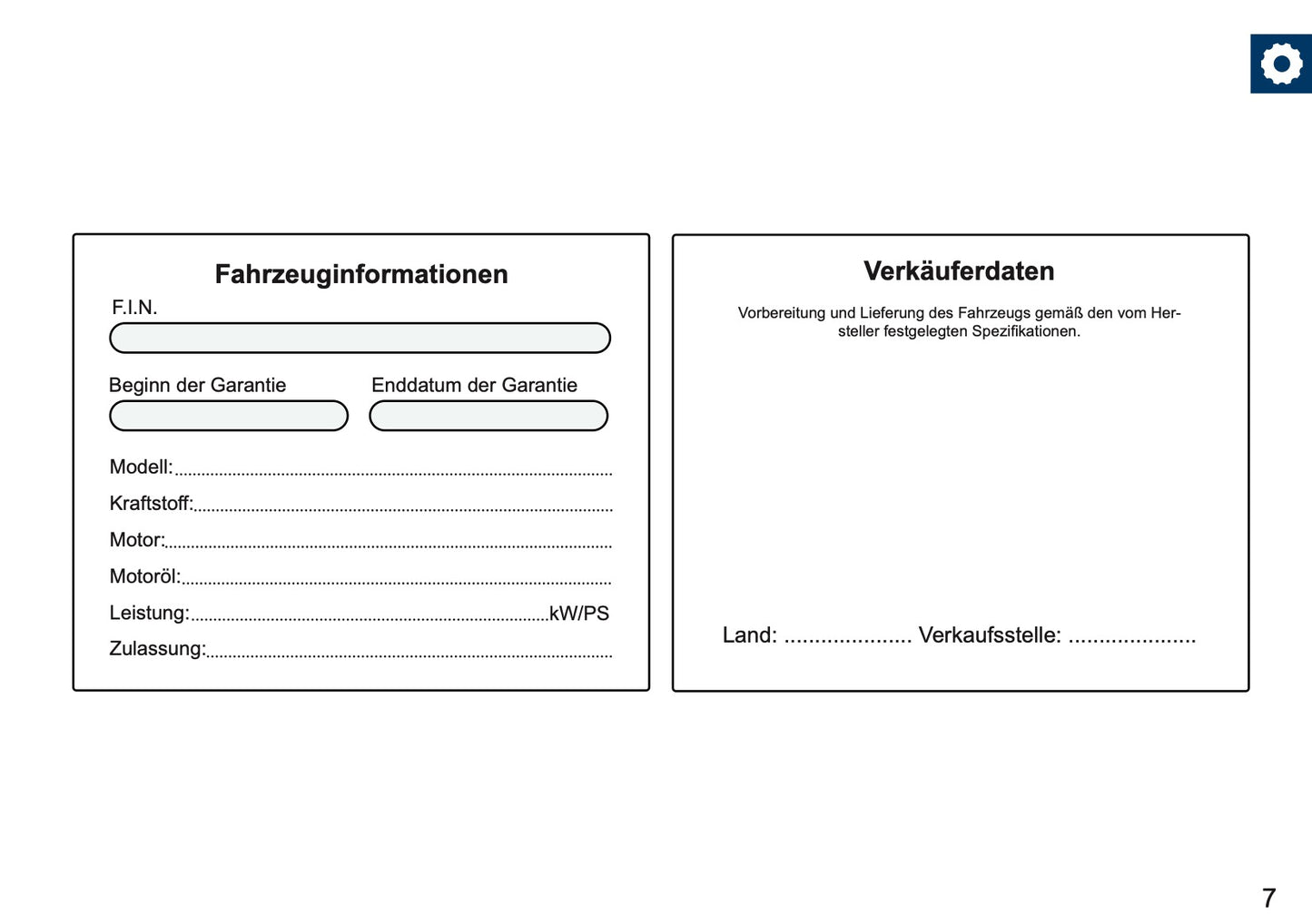 Serviceheft Jeep | Deutsch