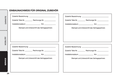 Jeep Warranty & Maintenance Book | German