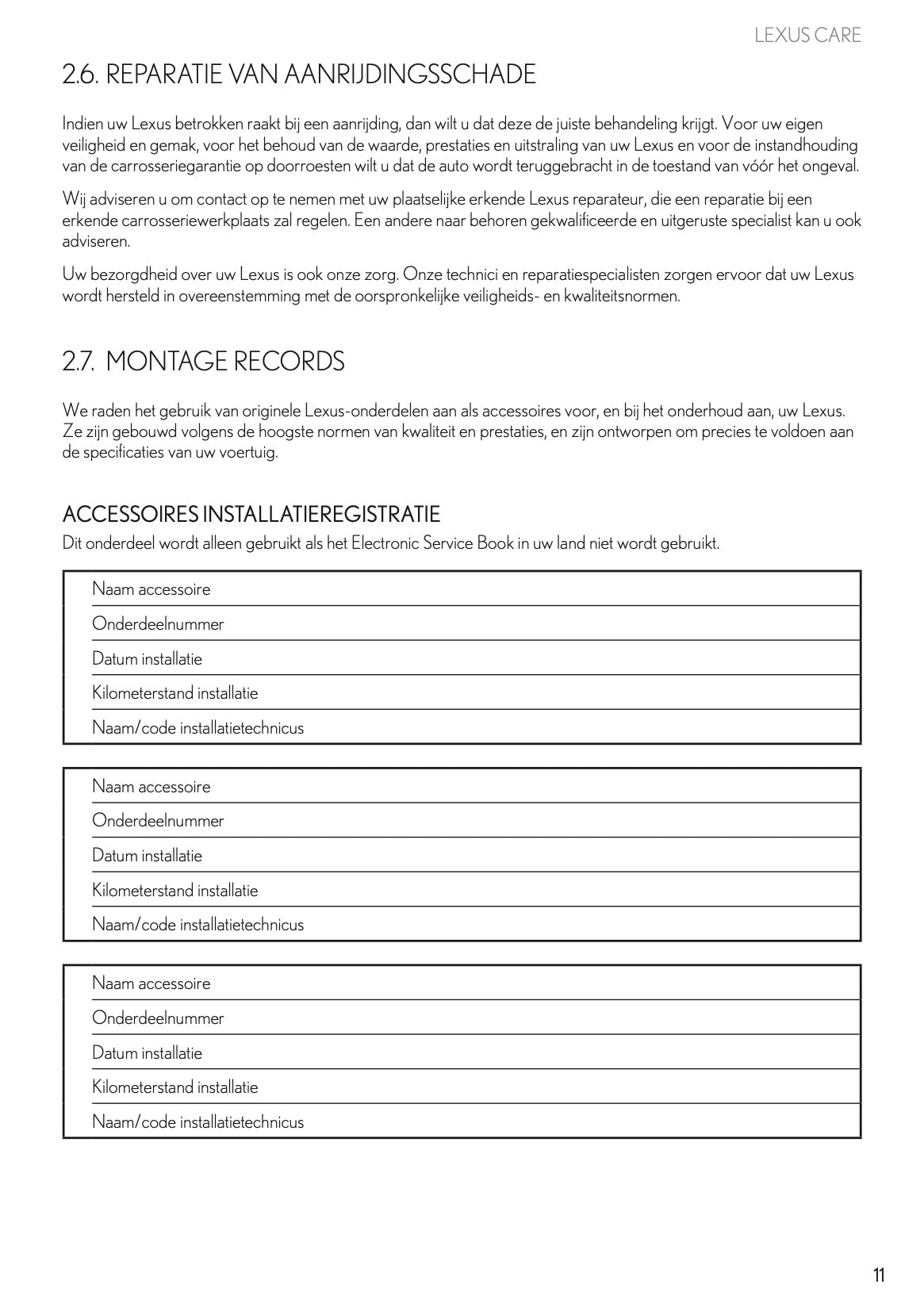 2022 Lexus Maintenance Book | Dutch
