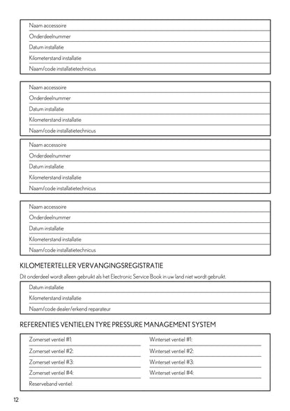 2022 Lexus Maintenance Book | Dutch