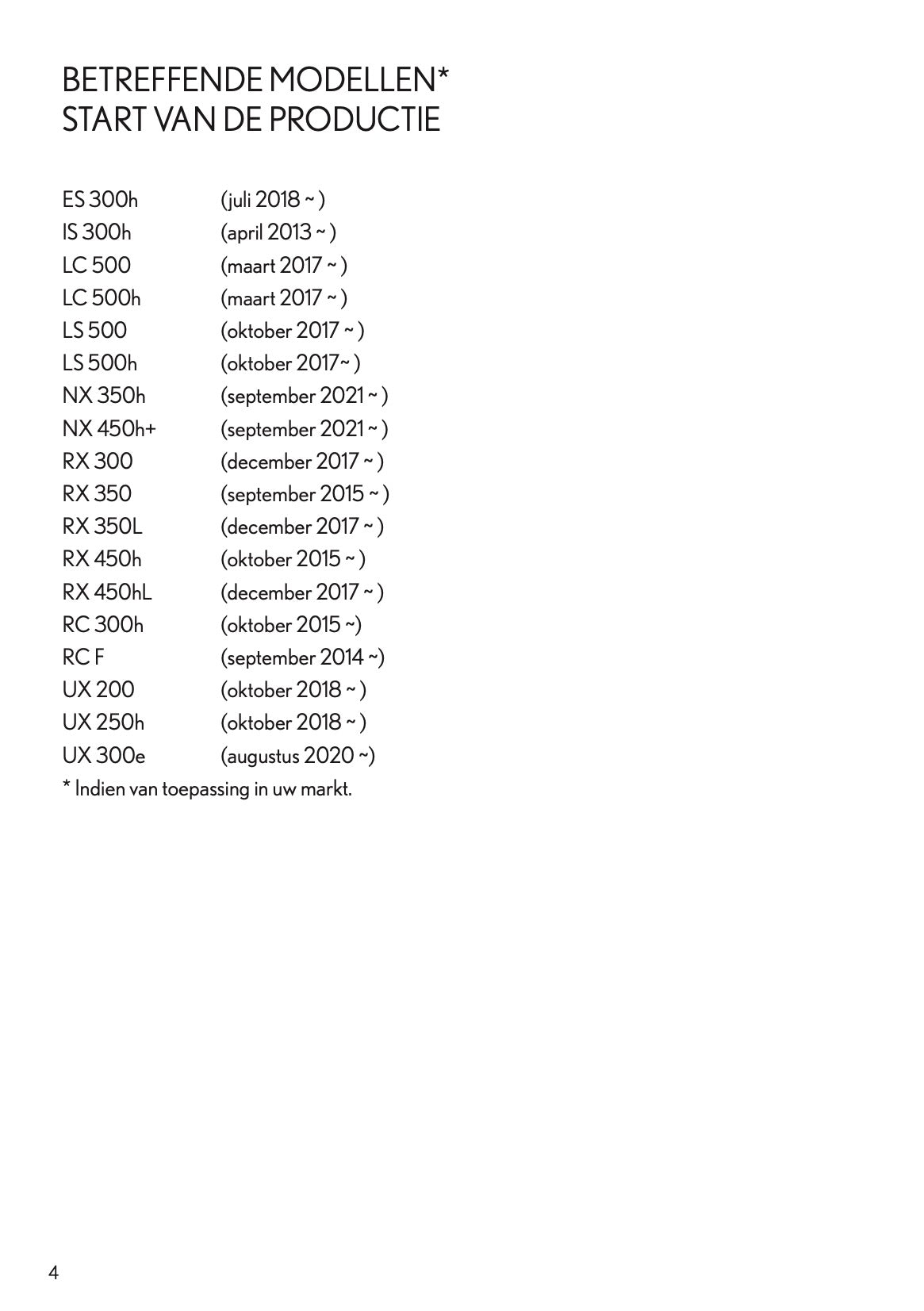 2022 Lexus Maintenance Book | Dutch