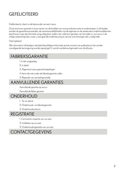 2024 Lexus Maintenance Book | Dutch