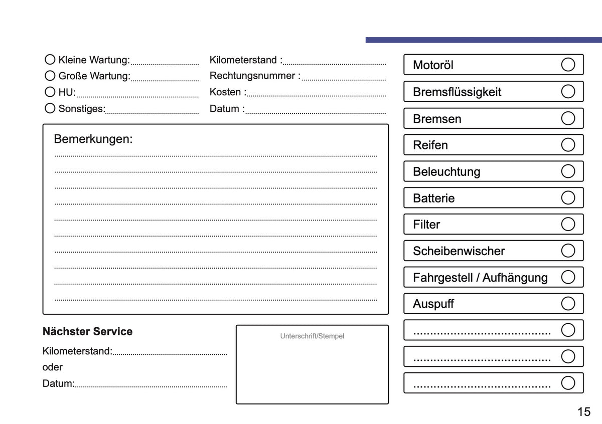 Lexus Maintenance Book | German