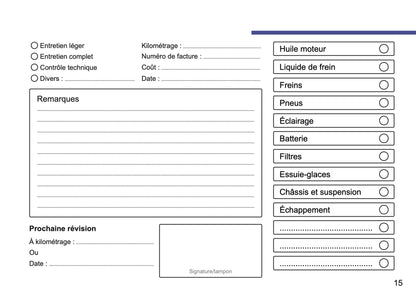 Mercedes-Benz Maintenance Book | French