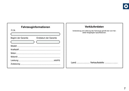 Opel Maintenance Book | German