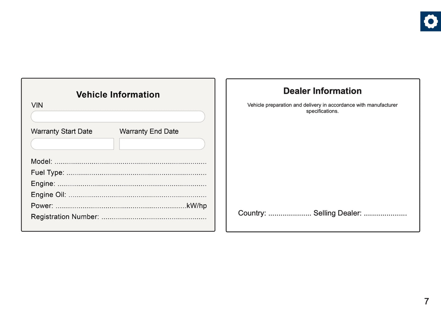 Skoda Maintenance Book | English