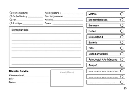 Serviceheft Toyota | Deutsch