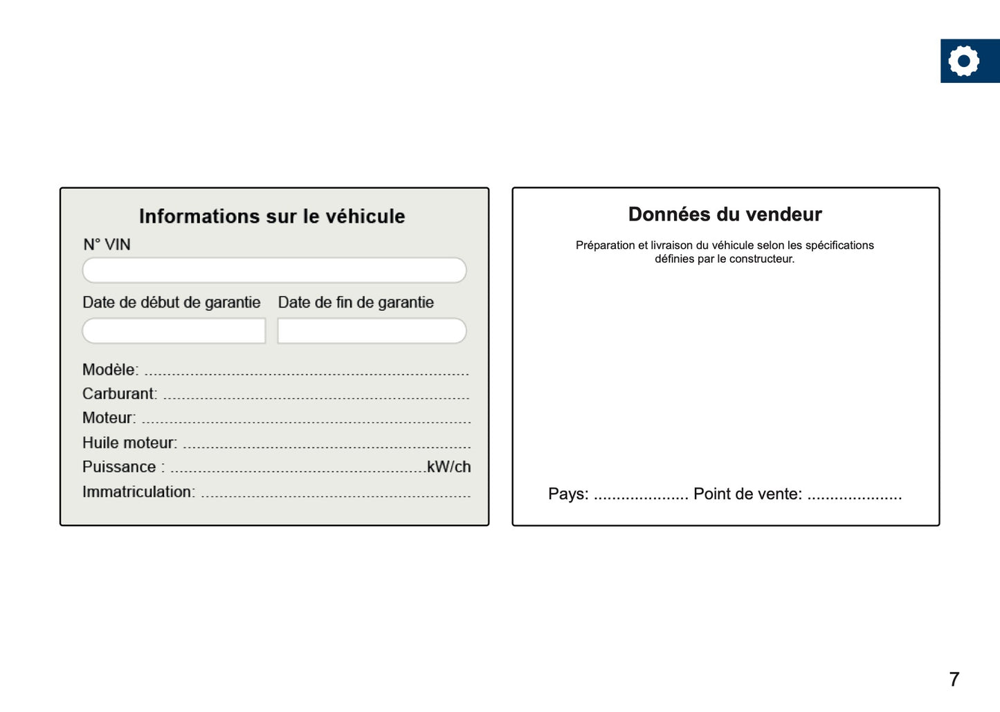 Volkswagen Maintenance Book | French