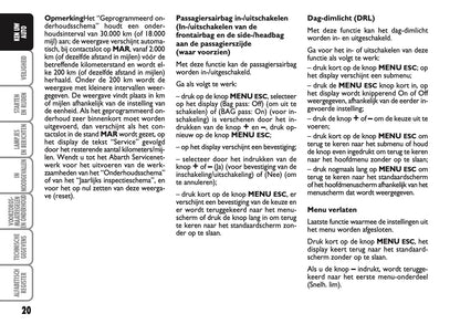 2010-2011 Abarth 500 Owner's Manual | Dutch