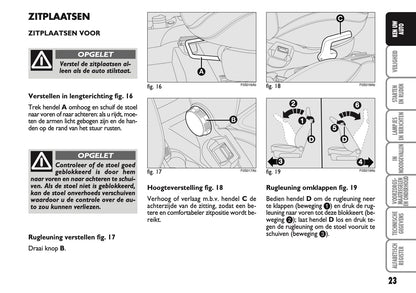 2010-2011 Abarth 500 Owner's Manual | Dutch