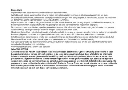 2024-2025 Abarth 500e Owner's Manual | Dutch