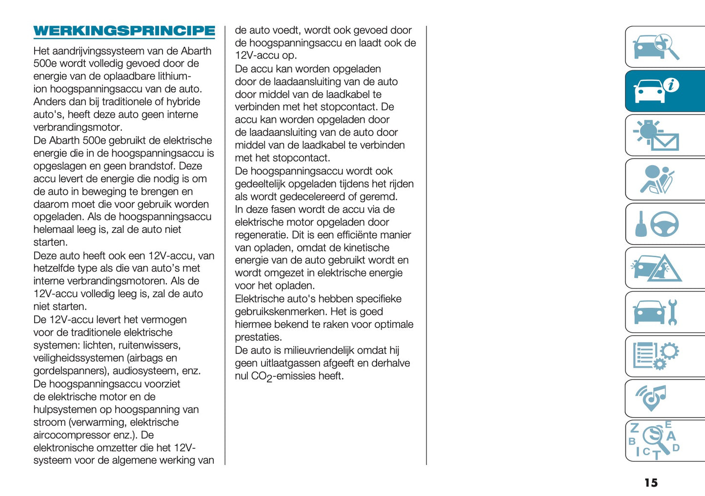 2024-2025 Abarth 500e Owner's Manual | Dutch